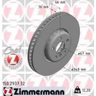 Тормозной диск ZIMMERMANN F7 KUYW 150293732 1211170005