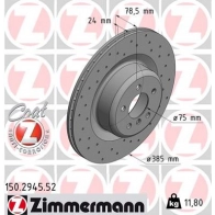 Тормозной диск ZIMMERMANN Bmw X6 (F16) 2 Внедорожник 4.4 xDrive 50 i 449 л.с. 2014 – 2024 J1DV8O F 150294552