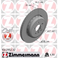 Тормозной диск ZIMMERMANN 1437879877 150295232 ECHDS XD
