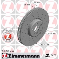 Тормозной диск ZIMMERMANN CZHE BKT 1211170075 150295452