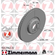 Тормозной диск ZIMMERMANN 1437877967 150.2962.32 PXCB MW