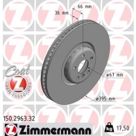 Тормозной диск ZIMMERMANN 150.2963.32 I8 GWC 1437879625