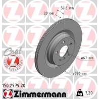 Тормозной диск ZIMMERMANN 150297920 1440004124 X UNYA