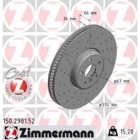 Тормозной диск ZIMMERMANN 1438358178 150298152 WP WGM6S
