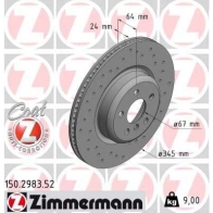 Тормозной диск ZIMMERMANN VW JO5 1440004128 150298352