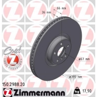 Тормозной диск ZIMMERMANN 150.2988.20 1440004131 ZZ9 FK9G