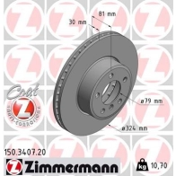 Тормозной диск ZIMMERMANN 904438 BE7 5E 150340720