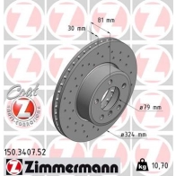 Тормозной диск ZIMMERMANN 904439 150340752 WD8 JU