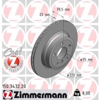 Тормозной диск ZIMMERMANN 2G8OJP K 904475 150343220