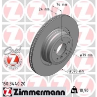 Тормозной диск ZIMMERMANN 904488 150344020 BLXA 0