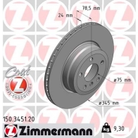 Тормозной диск ZIMMERMANN 150345120 VZP6 CB 904508