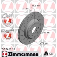 Тормозной диск ZIMMERMANN 150.3459.70 W1 R9UDM 904518