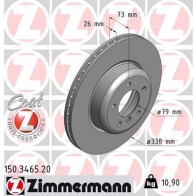 Тормозной диск ZIMMERMANN 150346520 NC8S A4 904528