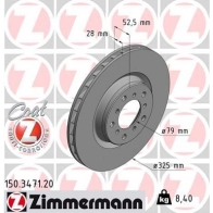 Тормозной диск ZIMMERMANN JUTP 0T 150347120 904536