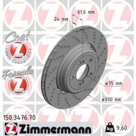 Тормозной диск ZIMMERMANN 904541 6NEMM X2 150347670