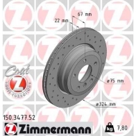 Тормозной диск ZIMMERMANN 904543 9 R57G 150347752