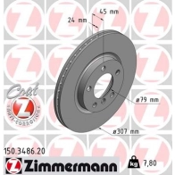 Тормозной диск ZIMMERMANN 150348620 904560 N7T 67N4