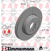 Тормозной диск ZIMMERMANN Bmw Z4 (E89) 2 Кабриолет 3.0 sDrive 35 is 340 л.с. 2010 – наст. время 150349132 LYGS 65