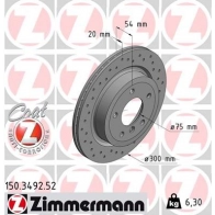 Тормозной диск ZIMMERMANN Bmw Z4 (E89) 2 Кабриолет 3.0 sDrive 30 i 258 л.с. 2009 – 2024 J Z4TDJ 150349252