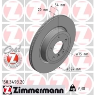Тормозной диск ZIMMERMANN 150349320 M1J9 M 904572