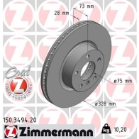 Тормозной диск ZIMMERMANN 904574 150349420 6SW RVX4