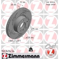 Тормозной диск ZIMMERMANN 150349454 Bmw X3 (F25) 2 Кроссовер 2.0 sDrive 20 i 184 л.с. 2014 – 2017 F IL27