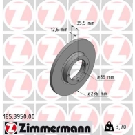 Тормозной диск ZIMMERMANN 904658 XF8Q F 185395000