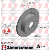 Тормозной диск ZIMMERMANN 904709 200252920 6N5 QY
