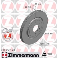 Тормозной диск ZIMMERMANN 904711 WZZS52 X 200253120