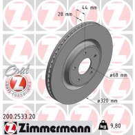 Тормозной диск ZIMMERMANN 3V 9LPG Nissan X-Trail (T32) 3 2013 – 2020 200253320