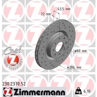 Тормозной диск ZIMMERMANN 9999 E8 905116 230237052