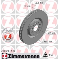 Тормозной диск ZIMMERMANN 1GY5 NO 905123 230237720