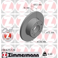 Тормозной диск ZIMMERMANN 905145 230625720 K7E3CV D