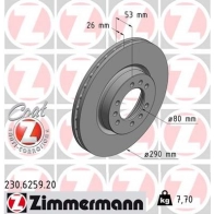 Тормозной диск ZIMMERMANN 230625920 905147 DC7Z C