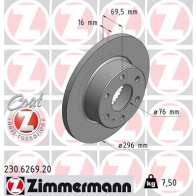 Тормозной диск ZIMMERMANN 230626920 Iveco Daily 4 Грузовик 35S17 W 170 л.с. 2007 – 2011 YTJ1A 6