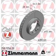 Тормозной диск ZIMMERMANN 250.1356.20 905815 L5U FL5O