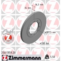 Тормозной диск ZIMMERMANN 905818 GHE 2Q2 250135920