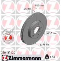 Тормозной диск ZIMMERMANN 905834 H EDDJ 250137120