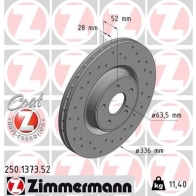 Тормозной диск ZIMMERMANN D4KEB 2 Ford Focus 2 Хэтчбек 2.5 RS 305 л.с. 2009 – 2011 250137352