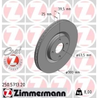 Тормозной диск ZIMMERMANN 18JR R4 250571320 Ford EcoSport 2 (CWB, CR1) Кроссовер 1.5 Duratec Ti VCT 110 л.с. 2013 – 2024