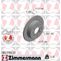Тормозной диск ZIMMERMANN 280318020 906068 RAK 6K