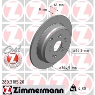 Тормозной диск ZIMMERMANN 83JQ 4 906073 280318520