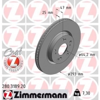 Тормозной диск ZIMMERMANN 0 KE2M2 280318920 906078