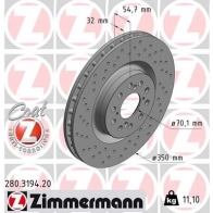 Тормозной диск ZIMMERMANN 1437878619 JSBL Z1 280319420