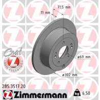 Тормозной диск ZIMMERMANN 285351720 Q WSCRHH 906124