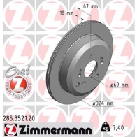 Тормозной диск ZIMMERMANN ZA0AWA 2 Hyundai ix55 (EN) 1 Кроссовер 3.8 V6 264 л.с. 2011 – 2025 285352120