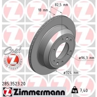 Тормозной диск ZIMMERMANN 906133 09 FG3 285352320