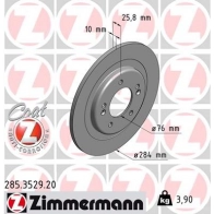 Тормозной диск ZIMMERMANN 906140 C GKGSB 285352920
