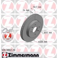 Тормозной диск ZIMMERMANN 320380220 906214 FGH MM59