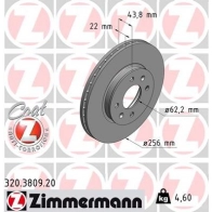 Тормозной диск ZIMMERMANN 906224 320380920 3 LC32J